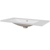 36" Single Bathroom Vanity Top with White Basin;  3-Faucet Holes;  Ceramic