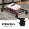 Rolling Height Adjustable Sofa End Side Table