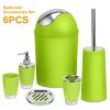 Bathroom Accessories Set 6 Pcs Bathroom Set Ensemble Complete Soap Dispenser Toothbrush Holder