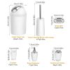 Bathroom Accessories Set 6 Pcs Bathroom Set Ensemble Complete Soap Dispenser Toothbrush Holder